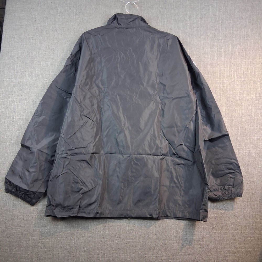 Nike Mens XXL Windbreaker Jacket Navy Blue White Stripe‎ Full Zip Swoosh 0812 - Picture 6 of 6